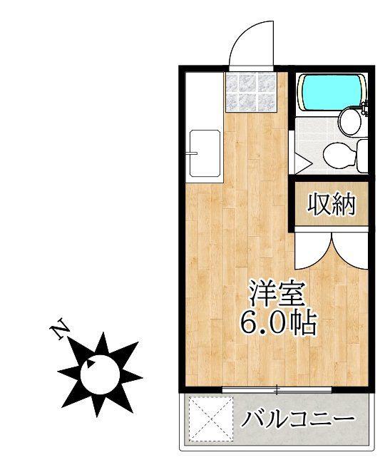 エスペランサ(ワンルーム/2階)の間取り写真