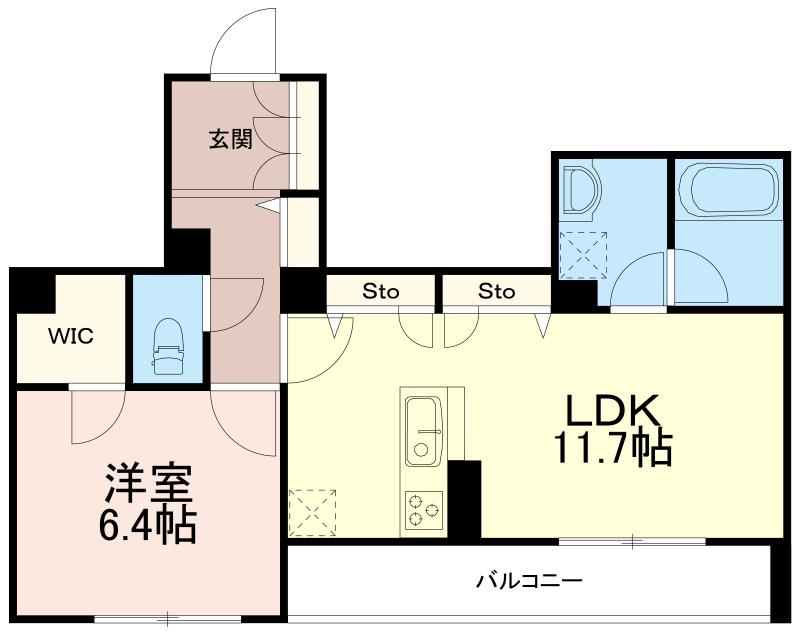 クレールセゾン(2LDK/2階)の間取り写真