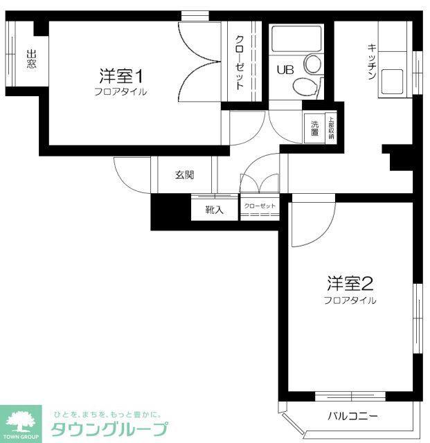 パステルU(2K/1階)の間取り写真