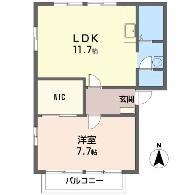 グリーンステージ(1LDK/2階)の間取り写真