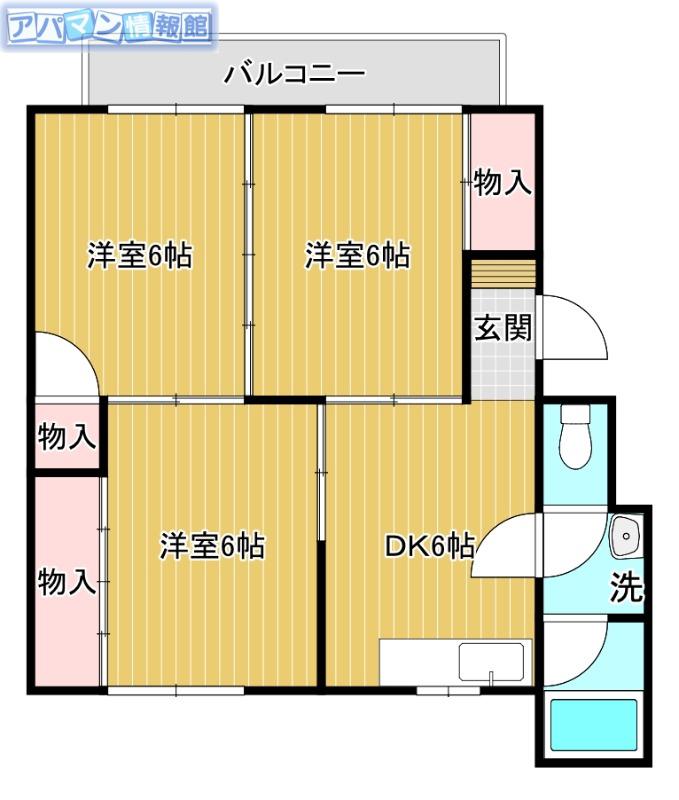 スターハイム(3DK/3階)の間取り写真