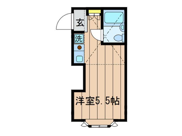 ネオステーションプラザ日吉(ワンルーム/2階)の間取り写真