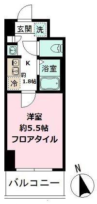 西馬橋マンション(1K/2階)の間取り写真