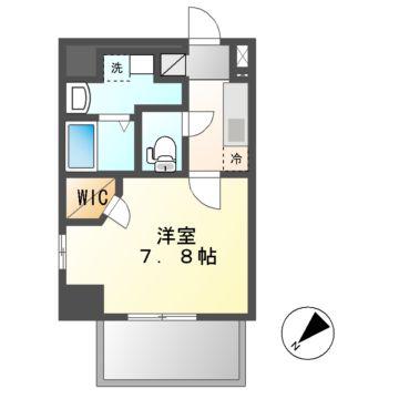 エスリード名古屋東別院(1K/4階)の間取り写真