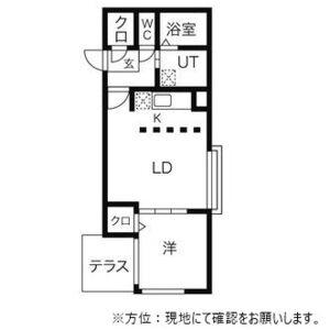 ラフィネ北円山(1LDK/1階)の間取り写真