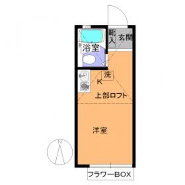 アンマリエッジ・フラット(1K/1階)の間取り写真