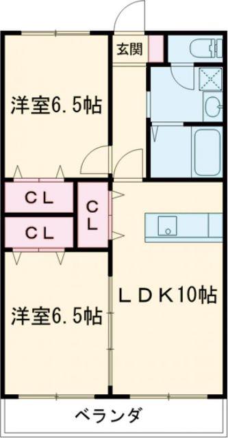FLAGSHIP(2LDK/2階)の間取り写真