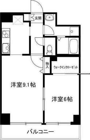 セゾンドミール(1LDK/5階)の間取り写真