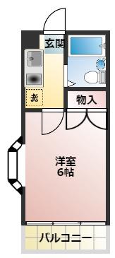 ベルメゾン(1K/1階)の間取り写真