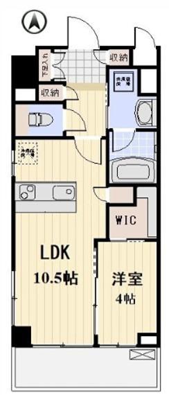 プロスペクト恩賜公園(1LDK/2階)の間取り写真