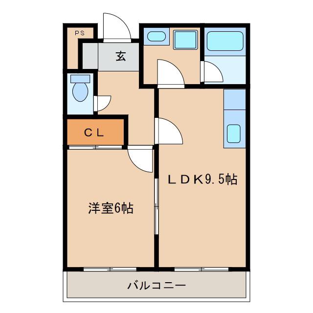 リンピア太田(1LDK/1階)の間取り写真