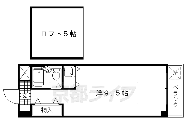 カサ・ロマ(ワンルーム/5階)の間取り写真