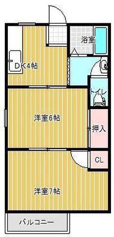 パナハイツファミリー(2DK/1階)の間取り写真