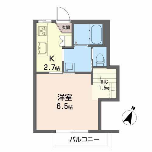 フロンティア6番館(1K/1階)の間取り写真