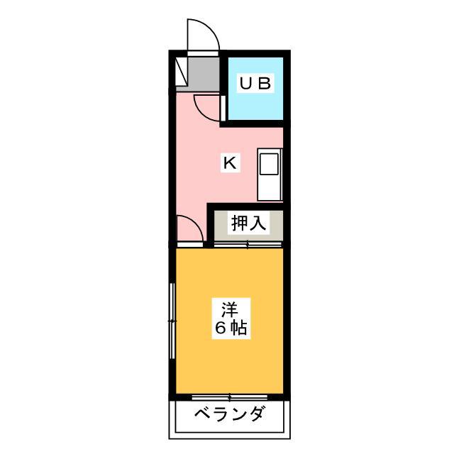 チェリオ小鹿(1K/2階)の間取り写真