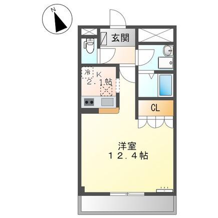 ルーエンビレッジC(1K/1階)の間取り写真