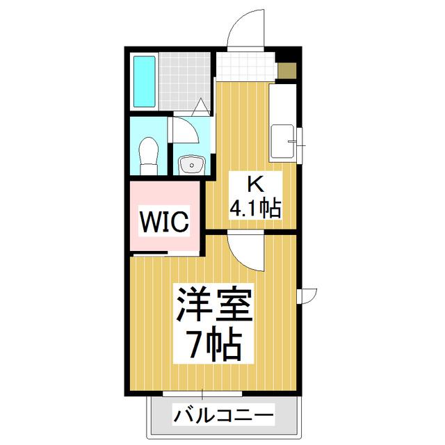 グランシード本庄(1K/1階)の間取り写真