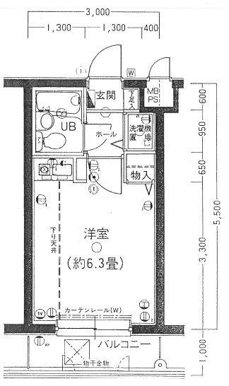 オリンポス大森(ワンルーム/1階)の間取り写真
