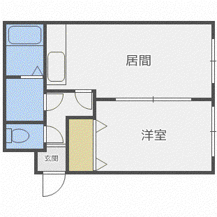 アビタ元町(1LDK/1階)の間取り写真