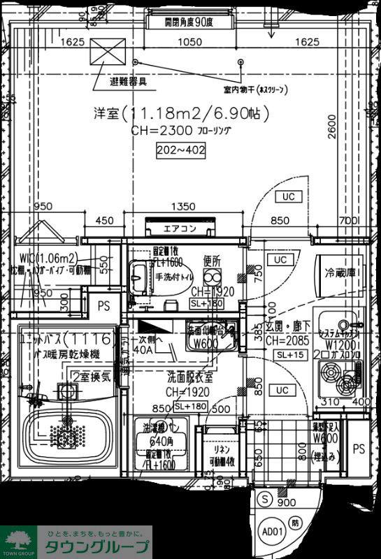 北品川2丁目工事PJ(1K/3階)の間取り写真