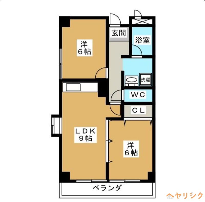 日進エクセルハイツ(2LDK/2階)の間取り写真