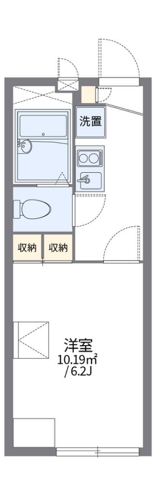 レオパレス都留(1K/1階)の間取り写真