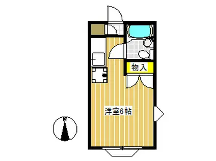 ハイツ南大泉(ワンルーム/2階)の間取り写真