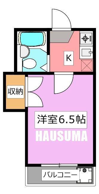 パサニア938(1K/1階)の間取り写真
