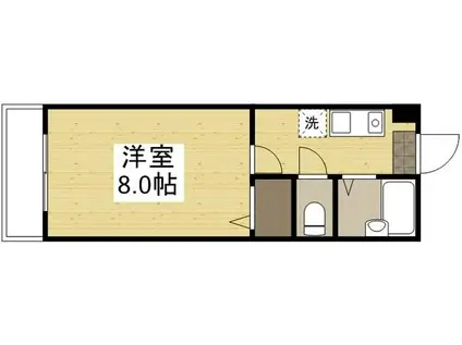 アルフィーネ高屋(1K/2階)の間取り写真