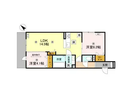 イルフォンターナ大田町(2LDK/2階)の間取り写真