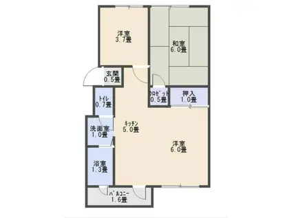藤井ビル11(3DK/3階)の間取り写真