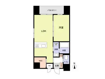 TAZビルディング(1LDK/4階)の間取り写真