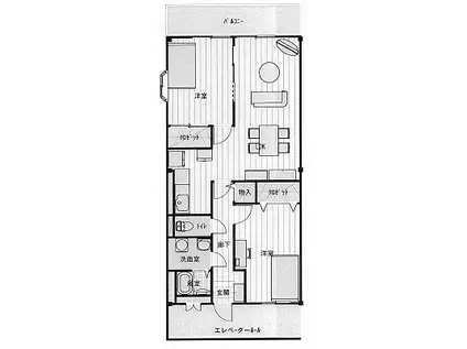 ヴァルトベルクII(2LDK/3階)の間取り写真