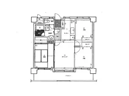 シティマンション代継橋 603号(3DK/6階)の間取り写真
