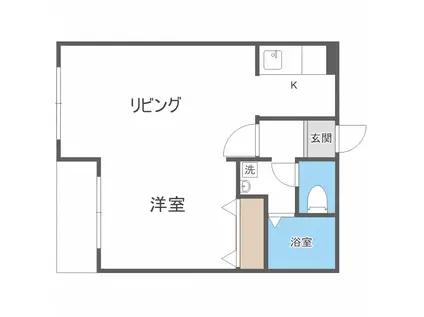 パークシティ南郷(1LDK/4階)の間取り写真