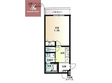 フジパレス長原ウエスト(1K/3階)の間取り写真