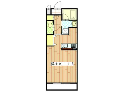 JR東海道本線 浜松駅 バス乗車時間:43分 最寄りバス停で下車 徒歩4分 2階建 築21年(ワンルーム/2階)の間取り写真