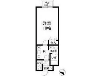 エステートピア今岡(1K/2階)の間取り写真