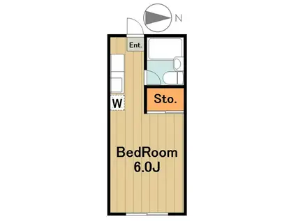 アズーレ八王子(1K/1階)の間取り写真