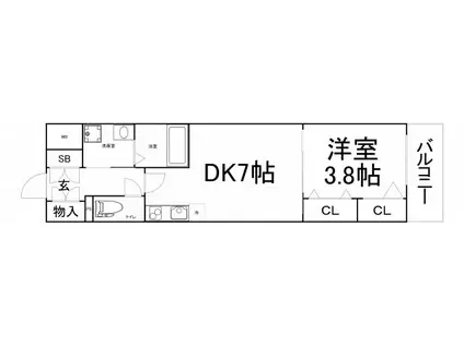 レオンコンフォート本町東2(1DK/14階)の間取り写真
