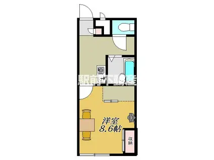 レオパレス紺屋町(1K/1階)の間取り写真