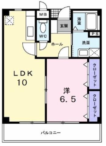 レジデンス・ノンノサン(1LDK/2階)の間取り写真