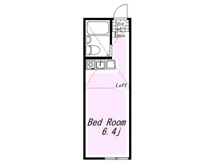 ユナイト塩浜ヴィバーチェ(ワンルーム/1階)の間取り写真
