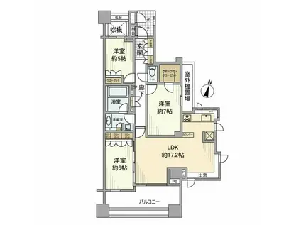 シティハウス永福町(3LDK/6階)の間取り写真