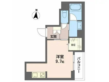 グリシーヌ砂山(ワンルーム/4階)の間取り写真
