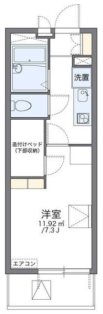レオパレスブリエスト(1K/3階)の間取り写真