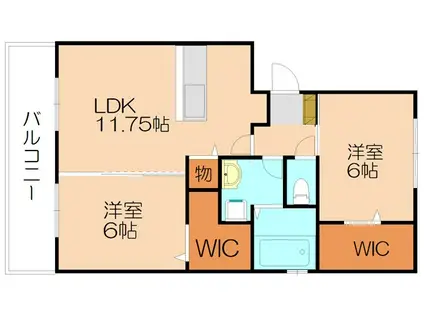 ロイヤルコート宇美(2LDK/3階)の間取り写真