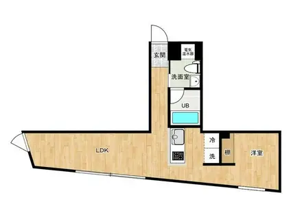 MONCLE SAKURA SHINMACHI(ワンルーム/3階)の間取り写真