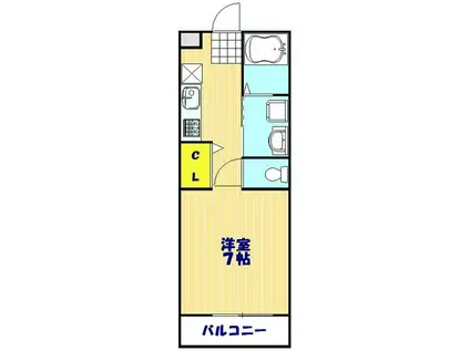 アーバンフォレスト 914398(ワンルーム/2階)の間取り写真