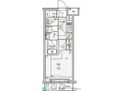 THE PREMIUM CUBE G 大崎(1K/3階)の間取り写真
